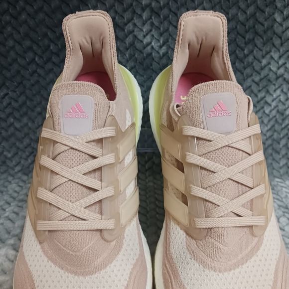 Adidas UltraBoost 21 Women's Athletic Running Shoes Pink Beige White Size 11 - Picture 7 of 15
